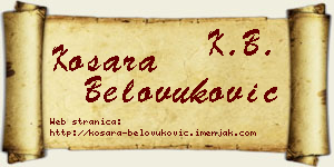 Kosara Belovuković vizit kartica